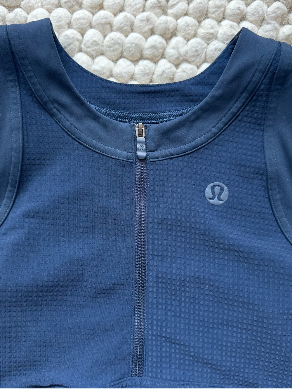 Lululemon Navy Blue Zip-Front Athletic Tank Dress - Picture 3 of 4
